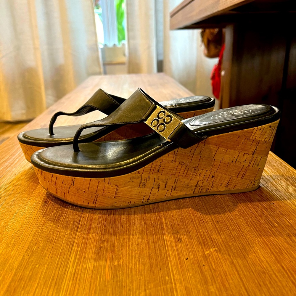 Coach wedge sandals size 8